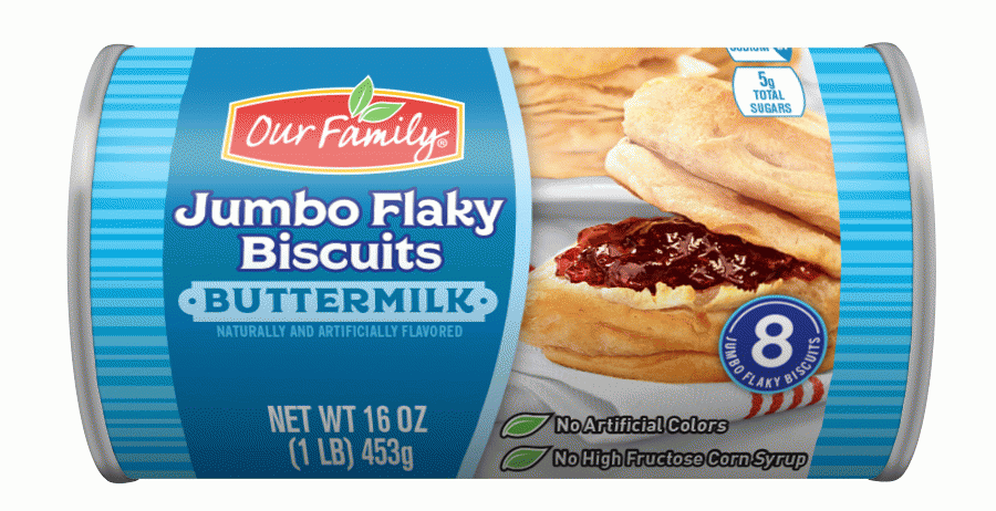 Our Family Jumbo flaky buttermilk biscuit dough, 8-count Full-Size Picture